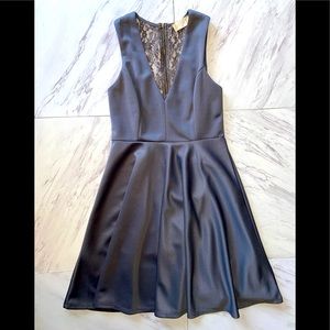 Altar’d State Gray Dress with Lace detailing